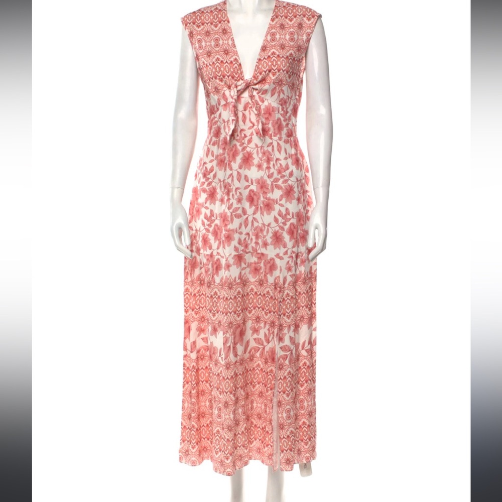 Intermix midi slit dress in pink floral